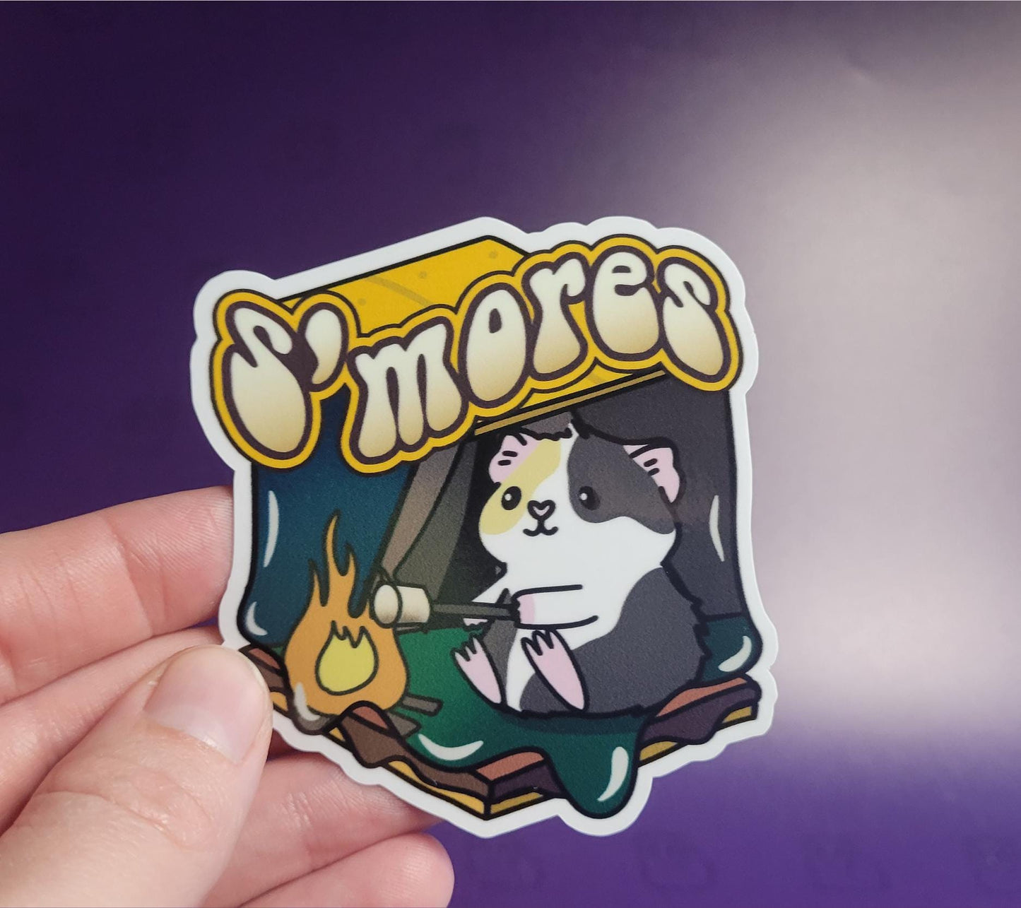 S'mores Guinea Pig Stickers | stickers for car, water bottle, laptop & more