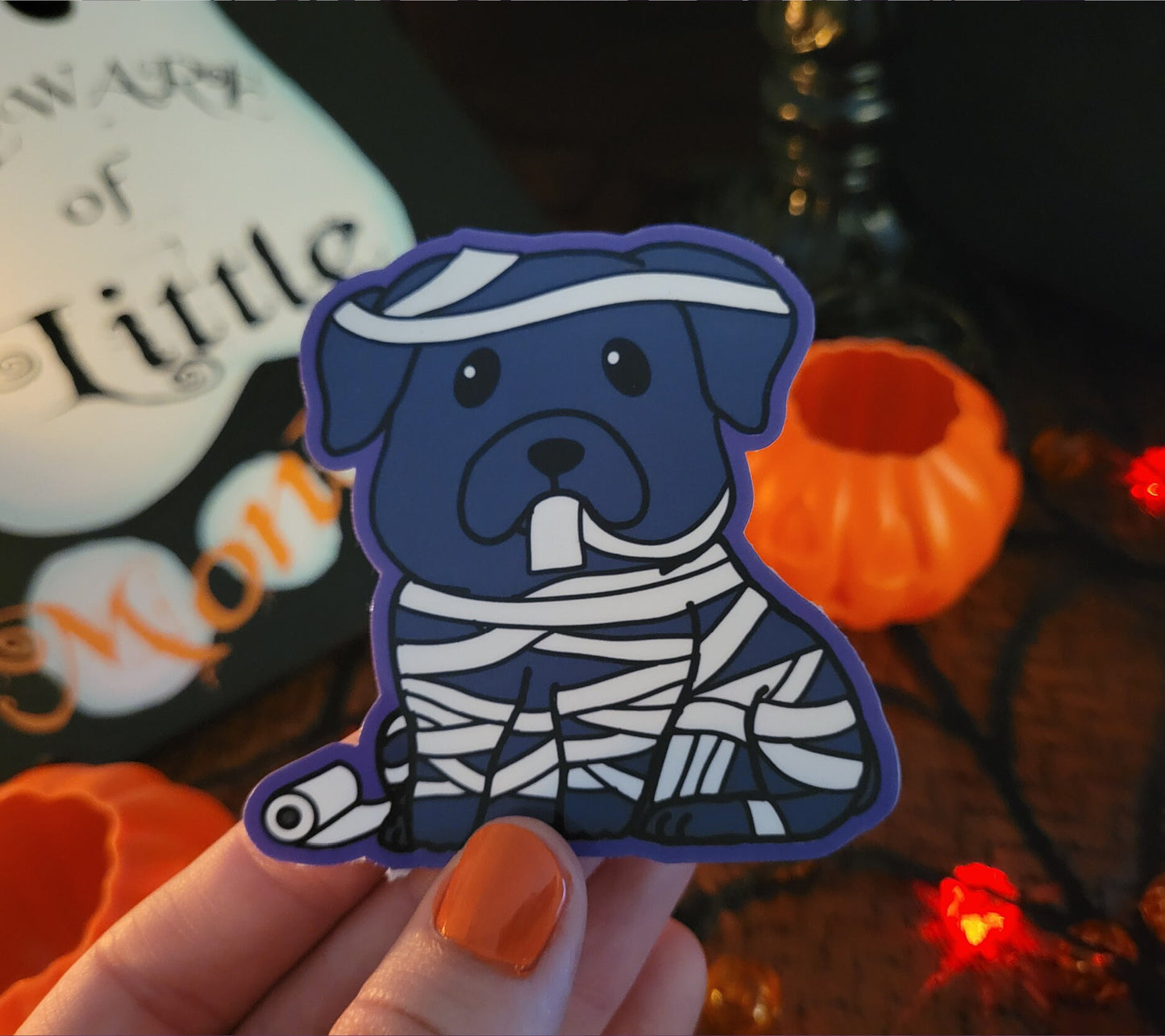 Mummy Puppy Sticker | Halloween Pet Lover Gift