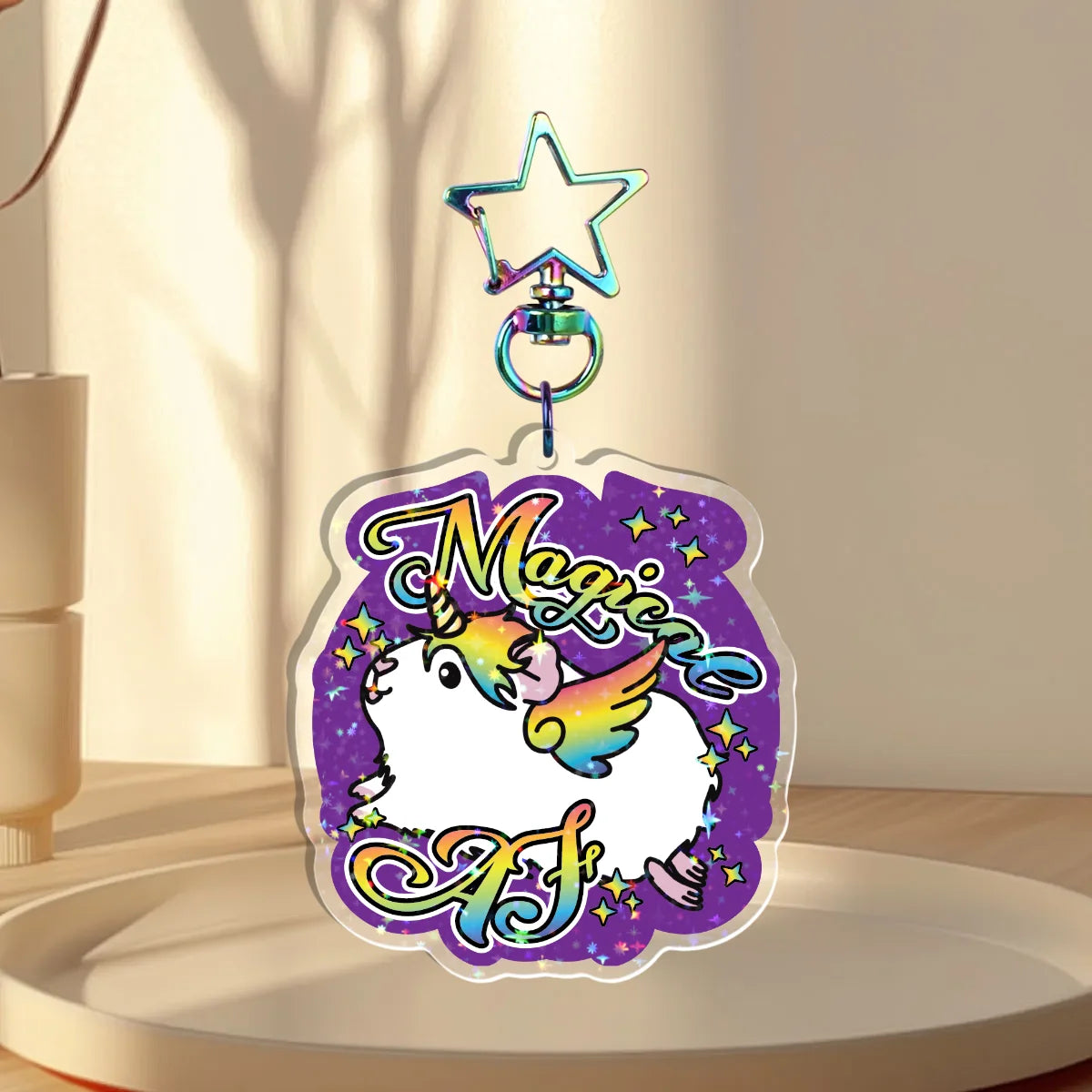 Magical AF Holographic Acrylic Keychain