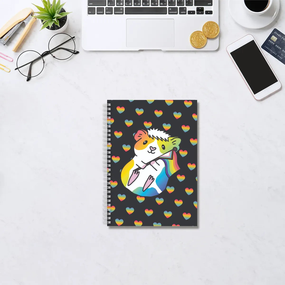 Progress Pride Guinea Pig Reusable Sticker Book
