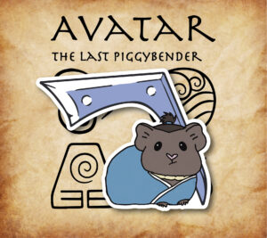 ATLA-Inspired Boomerang Guinea Pig Stickers