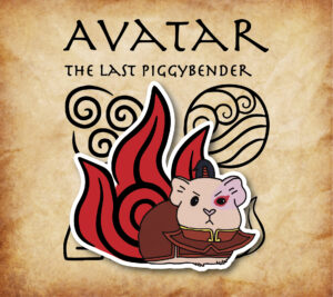 ATLA-Inspired Fire Guinea Pig Stickers