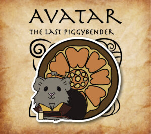 ATLA-Inspired White Lotus Guinea Pig Stickers