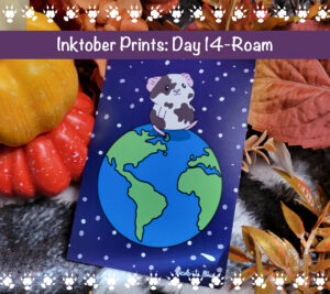 Roam Guinea Pig Art Print | Folding Card | Postcard