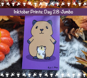 Jumbo Guinea Pig Art Print | Folding Card | Postcard