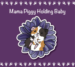 Mama Piggy Holding Baby Sticker