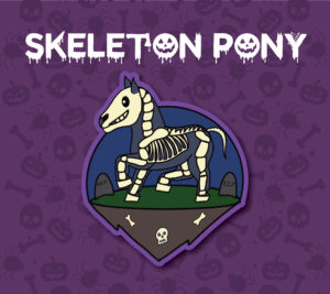 Skeleton Pony Sticker