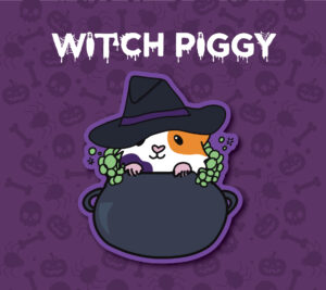 Witch Piggy Sticker