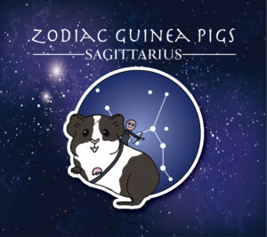 Sagittarius Sticker-Zodiac Guinea Pigs