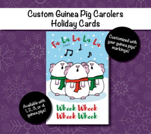 Custom Guinea Pig Carolers Holiday Card | Folding Card | Christmas Cards
