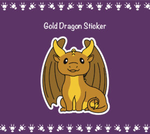 Gold Dragon Sticker