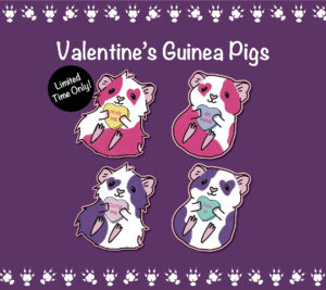 2" - Valentine's Guinea Pig Stickers | Perfect for Valentine's Day Gifts