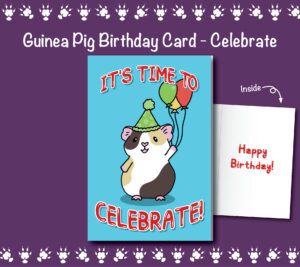 Guinea Pig Birthday Card - Celebrate | Folding Card