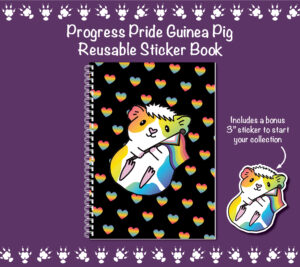 Progress Pride Piggy Reusable Sticker Book